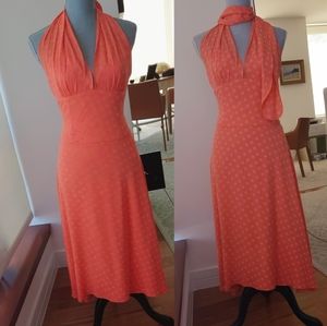 Vintage Escada halter polkadot garden party dress